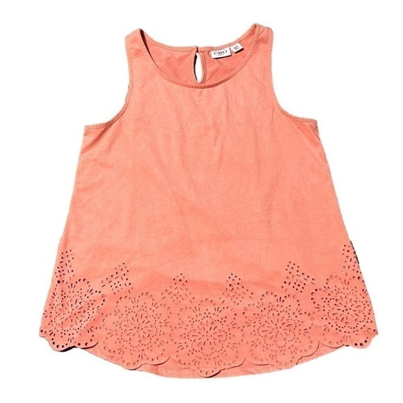 CATO Peach Tank Top w/ Scalloped Hem (Sz XL) - Picture 5 of 10